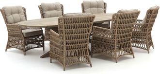 Intenso Furniture Intenso Milano/ROUGH-Y 280cm lounge-dining tuinset 7-delig