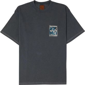 Nudie Jeans Koffe Life Tracks III Tee - Heren - T-shirts - Grijs - S - Katoen - Tops