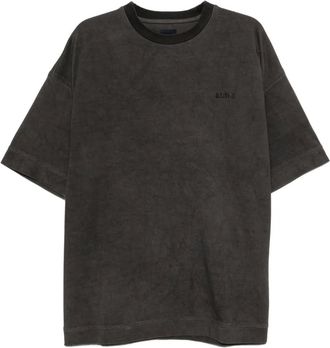 Juun.J T-shirt con logo ricamato - Grigio