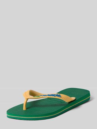 Havaianas Zehentrenner mit Label-Detail in Gruen, Gr&ouml;&szlig;e 35/36
