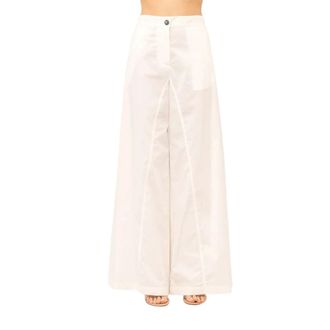 Pinko Pinko, Broeken, Dames, Wit, S, Wide Broeken