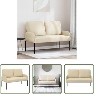 vidaXL vidaXL Divano con cuscino - Divani con cuscino 110cm Crema Legno compensato