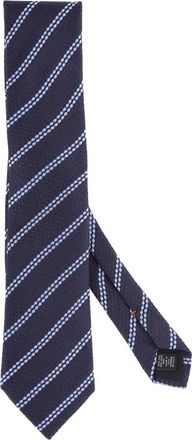 Ermenegildo Zegna Zijden Stropdas - Heren - Stropdassen - Blauw - ONE Size - Accessoires