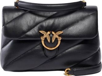Pinko Black Love Puff Classic Quilted Nappa Shoulder Bag