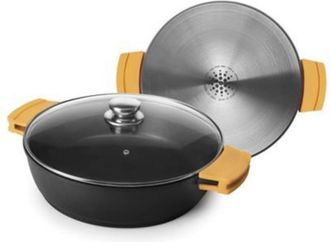 Ibili Fplus Guisera C/tapa Evolution 30 Cms, Fabricado En Aluminio dise&ntilde;o Simple Y Actual f&aacute;cil Limpieza Y Manejo apto Para Lavado En Lavavajillas