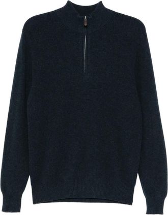 N.Peal Maglione a coste - Blu