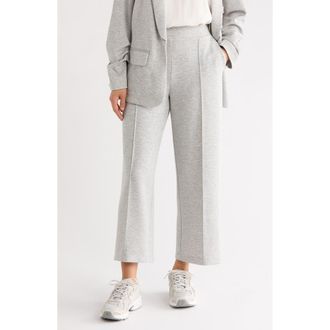 Nordstrom Rack Scuba Crop Wide Leg Pants in Grey Heather at Nordstrom Rack, Size X-Small