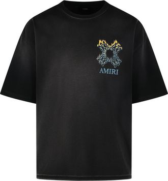 Amiri Schwarzes Baumwoll-T-Shirt Quad Ma von Amiri