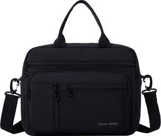 Generic Men Women Nylon Laptop Bag Large Capacity Briefcase for Office College (Black)