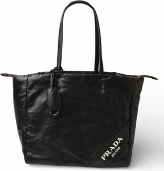 Prada Black Leather Tote Bag (Pre-Owned)