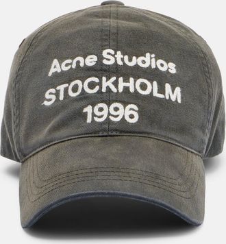 Acne Studios Cappello da baseball in twill di cotone con logo