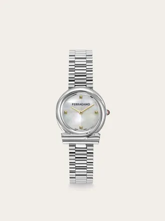 Ferragamo Women Gancini Twisted Watch Silver