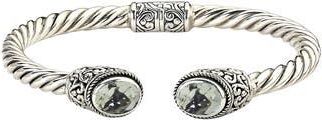 Samuel B. Oval Blue Topaz Open Cuff Bracelet in Green Amethyst at Nordstrom Rack
