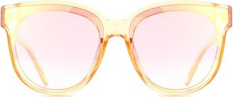 LMNT Sunglasses Square Full Rim Plastic Mens Prescription Sunglasses Yellow Size 54 - LMNT