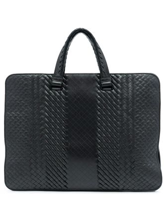 Bottega Veneta 2012-2025 Nappa Intreccio Imperatore Briefcase business bag - Nero