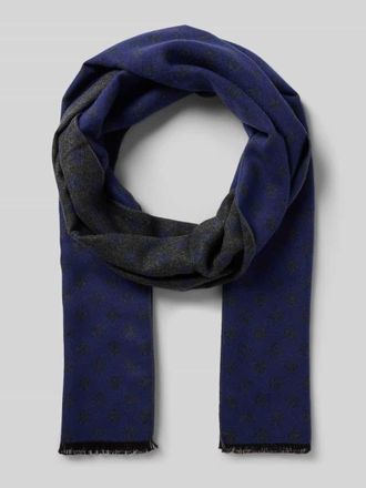 Christian Berg Schal aus Viskose im Allover-Look in Marine, Größe 1