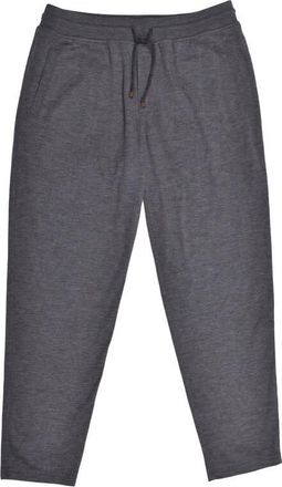 Brunello Cucinelli Gray Cashmere Drawstring Trousers, Size 3XL