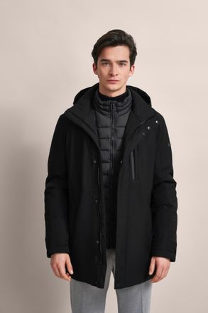 Bugatti Kurzjacke BUGATTI, Herren, Gr. 28, schwarz, 100% Polyester, unifarben, regular fit, normaler Saum, Jacken Kurzjacke, mit wasserfester Eigenschaft