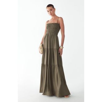 ST MRLO Lennie Maxi Dress in Olive at Nordstrom, Size 2