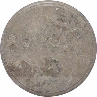 vidaXL vidaXL Piano per Tavolo Grigio Ø40x2,5 cm in Marmo