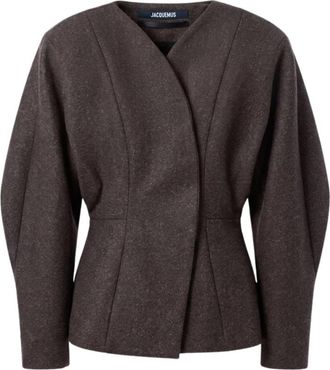 Jacquemus La Veste Paloma - Dames - Blazers - Bruin - 2XS - Wol - Jassen