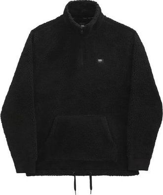 Vans Mens Vans polar fleece Half Zipper Stand Collar Jacket Black VN0A4PPPBLK