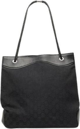 Gucci Pre-owned Vintage Tote Bag - Dames - Vintage Shopper - Zwart - ONE Size - Leer - Vintage