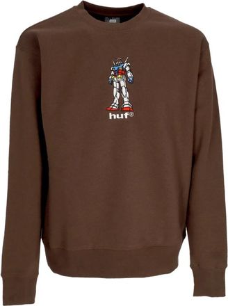 HUF Gundam Chocolade Crewneck Sweatshirt - Heren - Sweatshirts - Bruin - XL - Katoen - Hoodies & sweatvesten