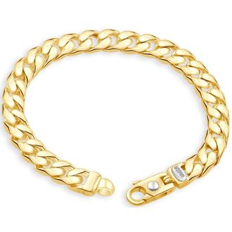 Pompeii3 Mens Cuban 14k Gold (47gram) or Platinum (77gram) 8.5mm Link Bracelet 8.5