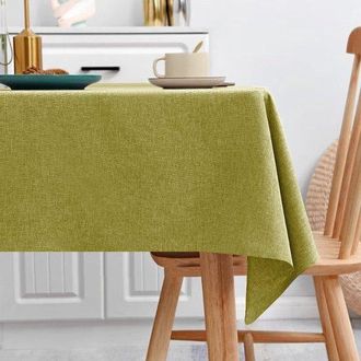 OEM Mantel Rectangular Lino, 110 X 160 Cm, Resistente Manchas E Impermeable, Caracter&iacute;sticas: Ultrasuave, Sin Arrugas Material Natural. (verde Fruta)