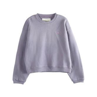ERL Sweatshirts, male, Purple, Size: XL Embroidered Crewneck Sweatshirt