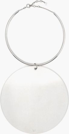 Courr&egrave;ges Holistic Circle Necklace with Engraved Logo Courreges