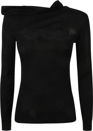 Isabel Marant Rondgebreide trui - Dames - Ronde hals truien - Zwart - S - Wol - Truien & Vesten