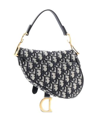 Dior Saddle Handbag with Strap Oblique Canvas Mini shoulder bag - Blauw