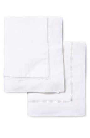 Melange Home Linen Ladder Trim Pillow Sham - Set of 2 in White at Nordstrom Rack