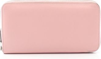 Herm&egrave;s Pink Rose Sakura Leather Long Wallet (Bi-Fold) (Pre-Owned)