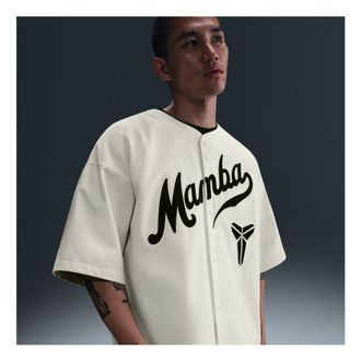 Nike x Kobe Bryant Baseball Jersey Asia Sizing White Black IB0008-133