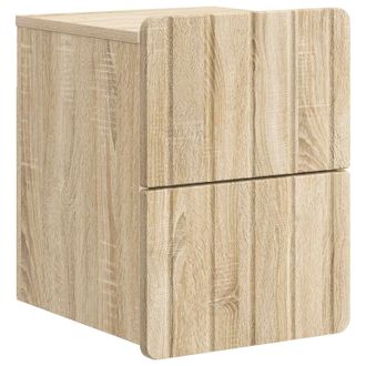 vidaXL Mesita De Noche De Pared Roble Sonoma 33 X 34,5 X 43 Cm Vidaxl