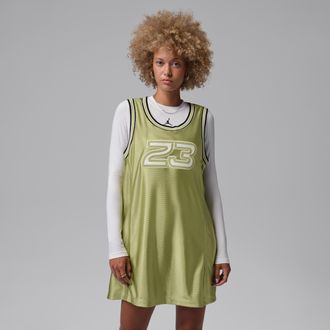 Nike Jordan Womens Jordan Flight Jersey Dress in Green | IF1122-330