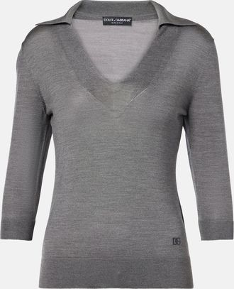 Dolce & Gabbana Silk polo sweater
