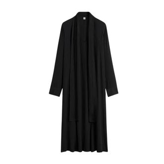 Toteme Rounded Neckline Dress - female - Tot&ecirc;Me - Midi Dresses - Black - L - Dresses