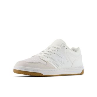 New Balance Unisex-Adult BB480 V1 Court Sneaker, White/Reflection, 5.5