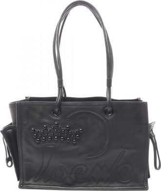 Loewe Black Leather Handbag Tote Bag (Pre-Owned)