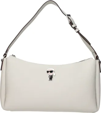 Karl Lagerfeld Gray Leather Shoulder Womens Bag