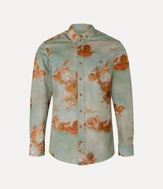 Vivienne Westwood Two Button Krall Shirt Printed Poplin Primavera-cherubs 48 Men
