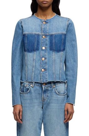 7 For All Mankind Vicky Denim Jacket in Shadowcrest at Nordstrom, Size X-Small