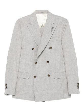 Lardini double-breasted wool suit - Grey