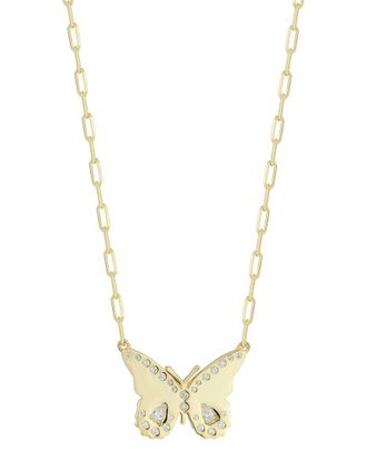 Sphera Milano Dnu 0 Units Sold Sphera Milano 14K Over Silver Cz Butterfly Necklace