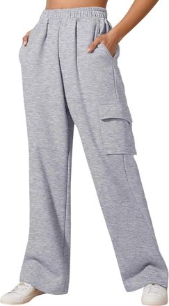 Generic Womens Joggers Sweatpants Straight Leg Casual Oversized Jogging Pants Drawstring Baggy Sports Trousers with Pockets Tracksuit Bottoms Womens Active Tr