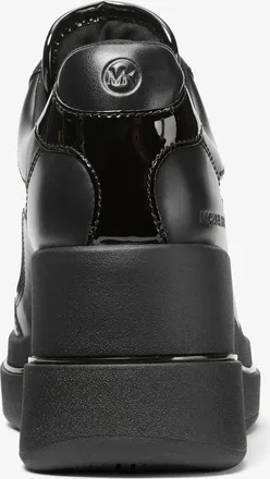 Michael Kors Emmy Leather and Mesh Wedge Trainer